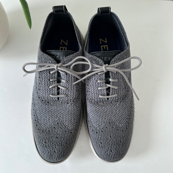Cole Haan ZeroGrand Gray‎ Stitchlite Wingtip Knit Oxford Dress Shoes Men Size 8M main image 5